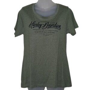 Harley-Davidson Women's Green Logo Tee